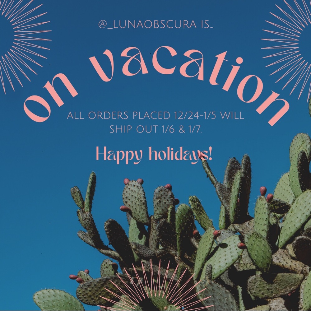 On Vacation from 12/25-1/5 ☀️🎄🌟